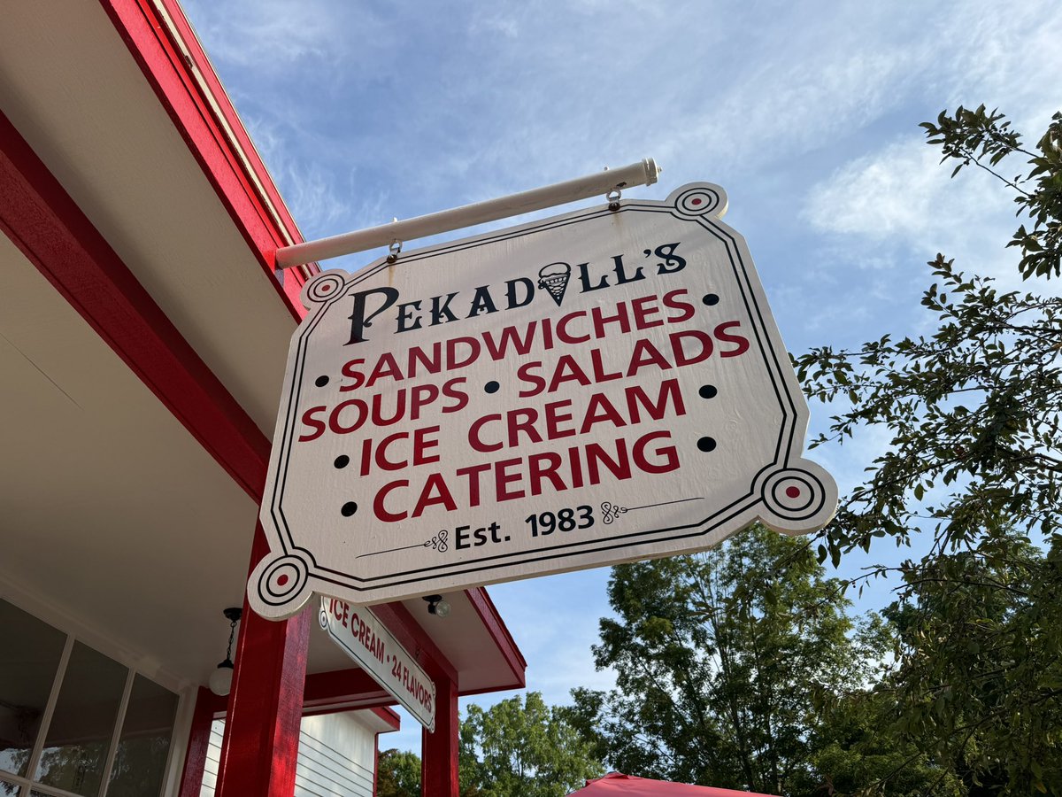 Pekadill’s in Whitehall Michigan. A historic building and great food and ice cream.  Excellent!