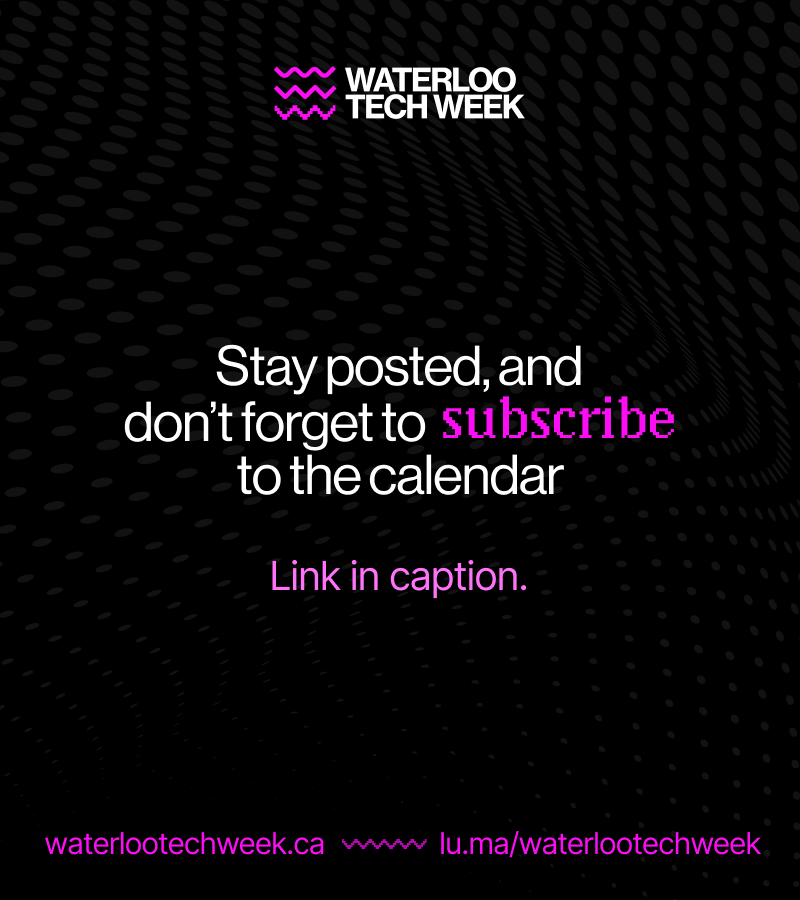 wlootechweek's tweet photo. ๐
The countdown is on...
Get ready! We're about to drop a sneak peek of the exciting events lined up for Waterloo Tech Week! ๐
Donโt miss a beat โ follow us here and subscribe to the calendar ๐ https://t.co/jmHrSNQ54o
#WaterlooTechWeek #WTW2025 https://t.co/12c4v8G4aR