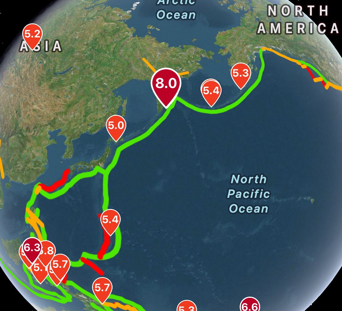 The Ring of Fire is firing 🔥

Mega 8.0 earthquake just hit.