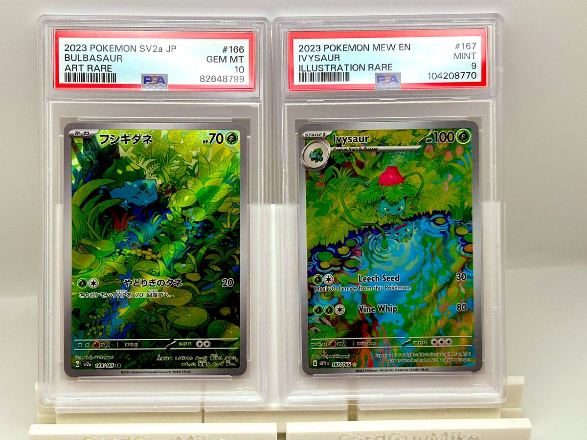 CGMPokeStacks ($5bmwt $1 pwe)

Bulbasaur PSA 10 Japanese $40
Ivysaur PSA 9 $35