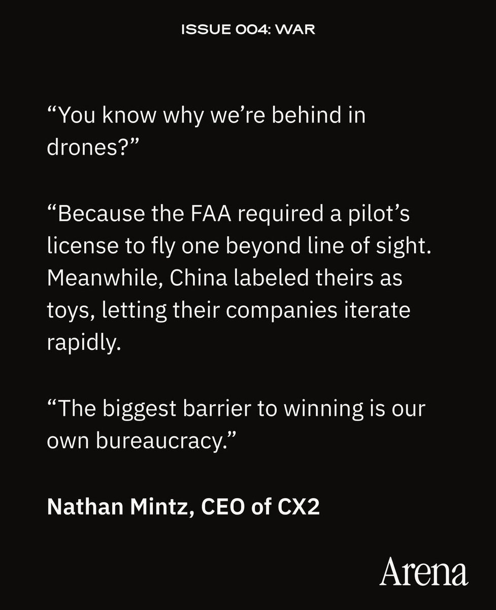 Why the US trails China in Drone technology: bureaucracy. 

From <a href="/arenamagdotcom/">Arena Magazine</a>