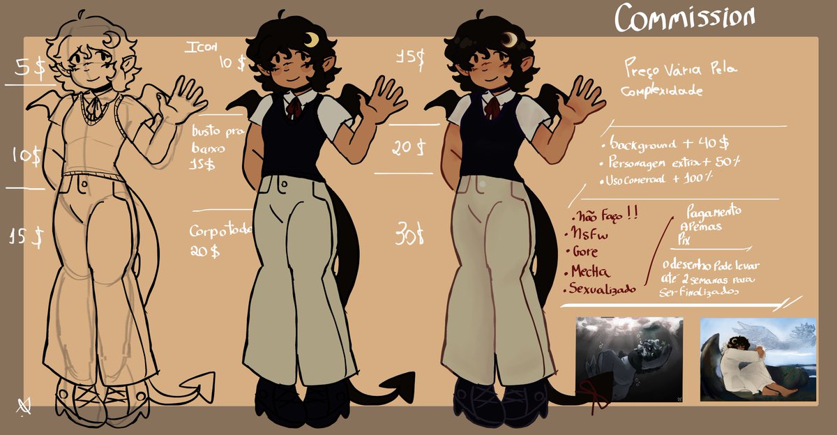 MaybeDing's tweet image. Comissions ABERTAS!!!