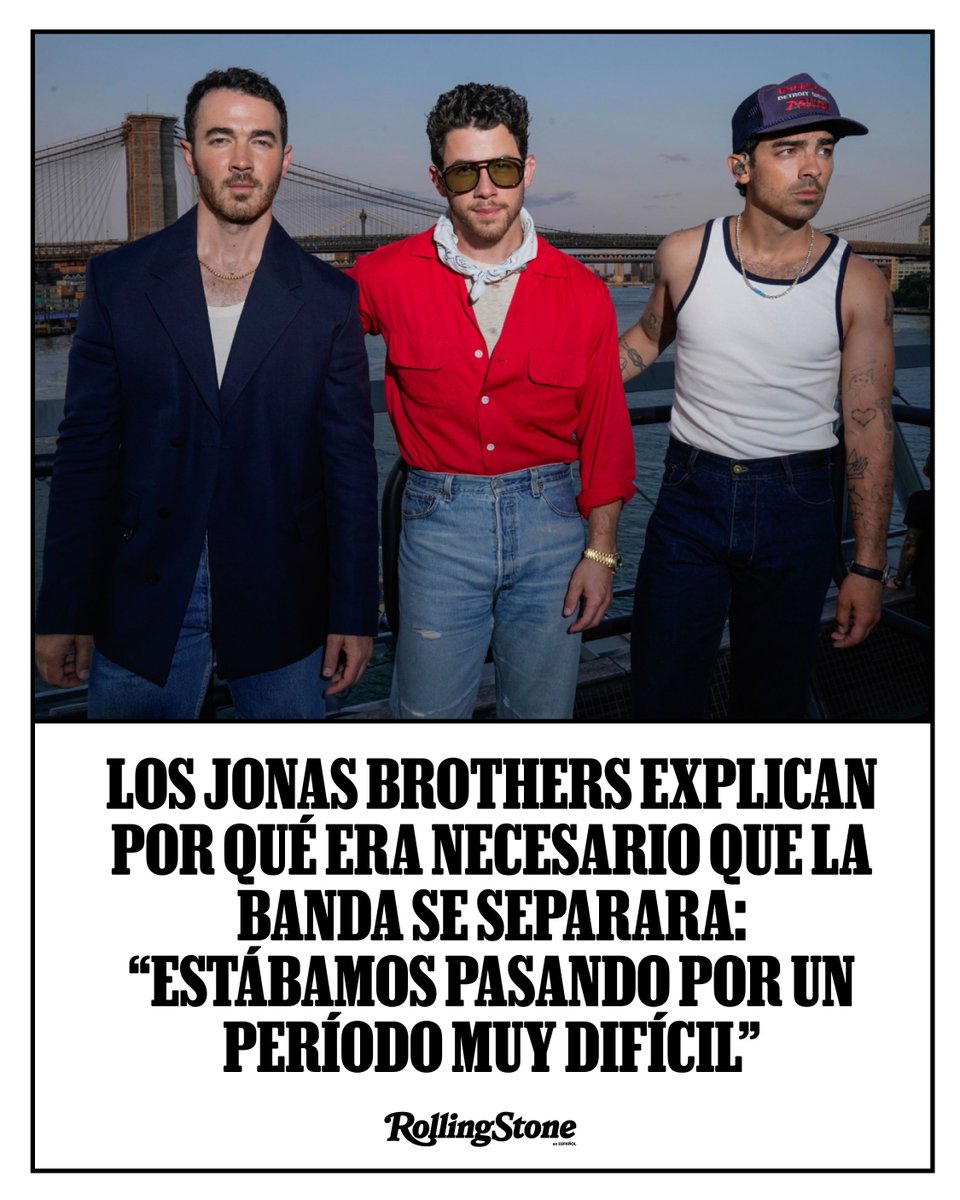 🎤 “Teníamos que separarnos”. Los Jonas Brothers reflexionan sobre el difícil momento que atravesaron como banda y como hermanos hace más de una década. Lee la nota completa aquí. 👇 

#RollingStoneEnEspañol #Noticia

es.rollingstone.com/los-jonas-brot…