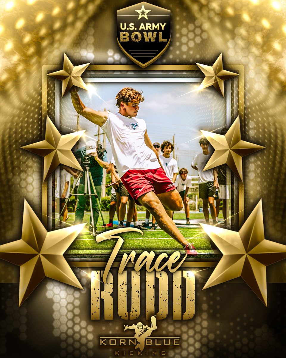 𝟮𝟬𝟮𝟱 𝗨𝗦 𝗔𝗥𝗠𝗬 𝗔𝗟𝗟 𝗔𝗠𝗘𝗥𝗜𝗖𝗔𝗡 𝗕𝗢𝗪𝗟

✔️ Invited.
✔️ Accepted.
✔️ See you in Dallas.

<a href="/KornblueKicking/">Brandon Kornblue</a> ✭ <a href="/USArmyBowl/">Military Appreciation Bowl Week</a> 🇺🇸 
#𝐅𝐀𝐁𝟓𝟎 5⭐️ <a href="/HaydenChambe13/">Hayden Chambers</a> <a href="/TraceRudd3/">Trace Rudd</a>