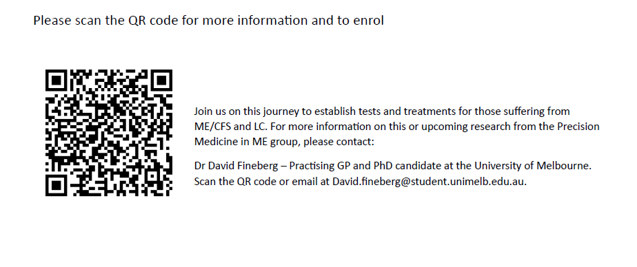 MECFS_Clinic's tweet photo. @Naomi_D_Harvey @Michaeltikus @MECFSResearch @MECFSNews @CfSforMECFS @mecfsbiobank @OpenMedF @HexemEducation @remissionbiome @benh_mecfs Hi Naomi, we are pleased to provide the details below:
https://t.co/nvfwxXIXhL

We are now actively recruiting and have requested the ANZCTR to update the recruitment status on the website. https://t.co/FNgPBUrB3J