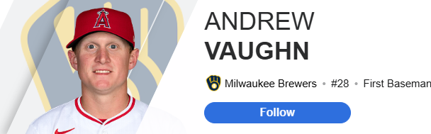 Day 2 of Andrew Vaughn inexplicably having an Angels cap on his