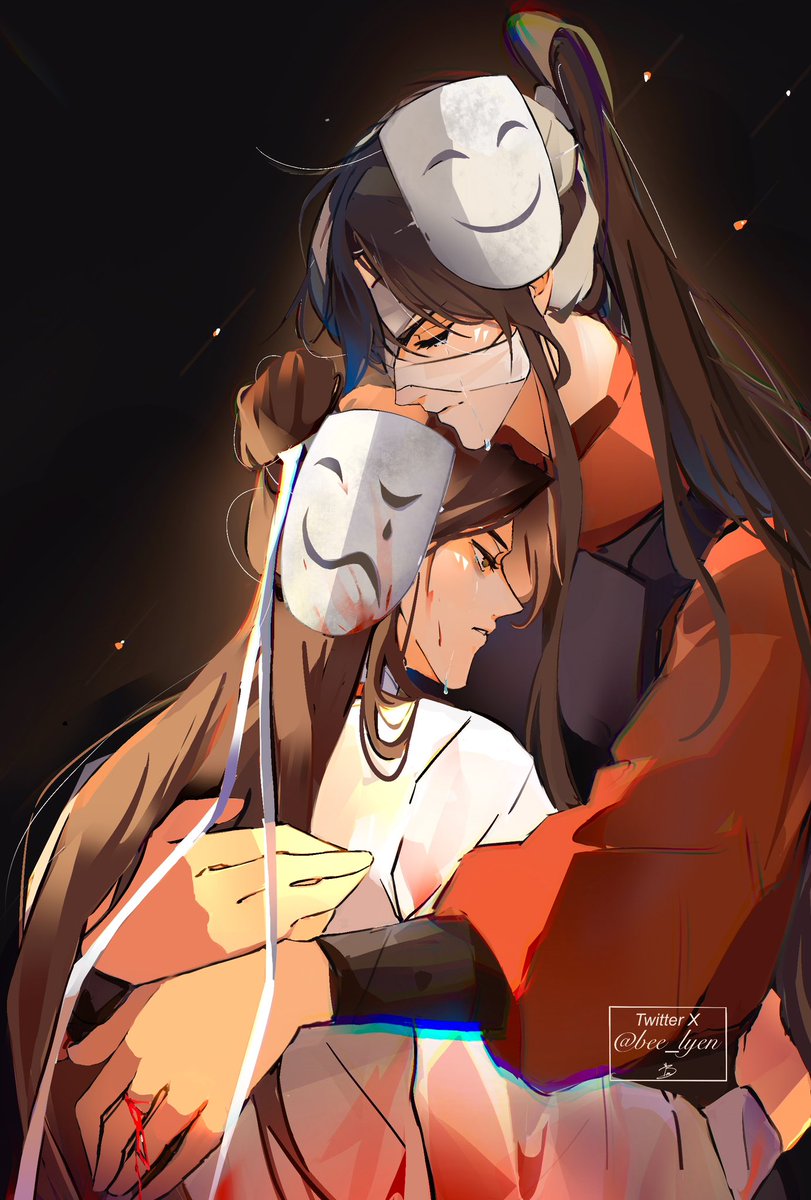 In another life, this might’ve been love. In this one, it’s tragedy #TGCF #XieLian #HuaCheng #WuMing #Tgcfanart #HeavenOfficialsBlessing #hualian
