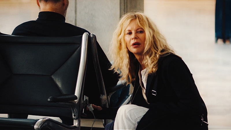 gestureland's tweet image. the symbolism of him unplugging a billboard with an advertisement for generic rom com and then spotting willa in the reflection. BRILLIANT.