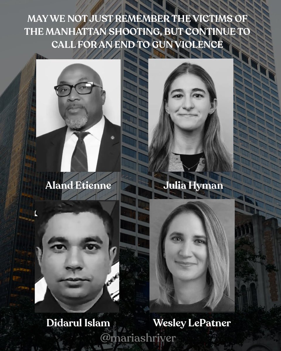 May we remember these four lives that were sadly taken last night in another horrific act of gun violence. While we must take time to grief the loss of Aland, Julia, Didarul, and Wesley, who should all be at home right now, let us not accept this grief as normal. We cannot