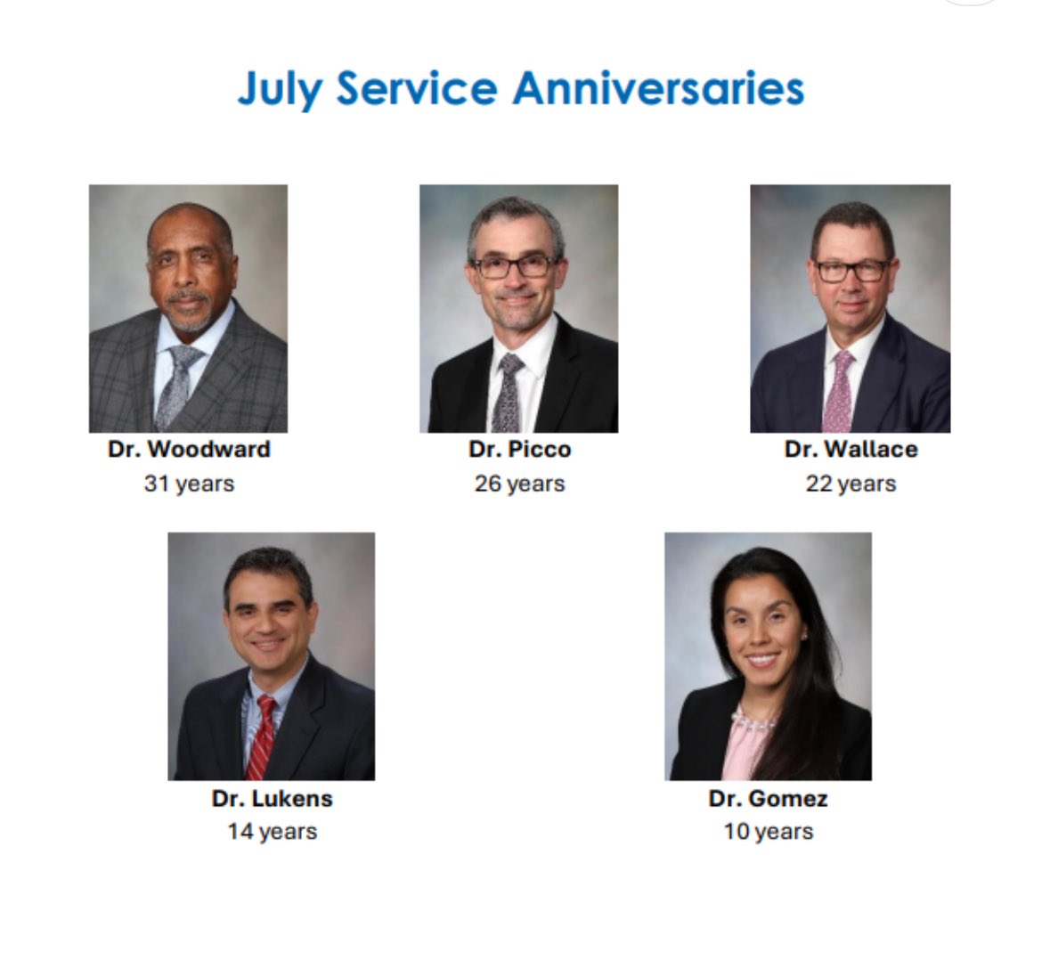 July was about celebrating new <a href="/MayoClinicFLGIH/">Mayo Clinic Florida Gastroenterology & Hepatology</a> trainees, NPPA and faculty members but also celebrating those who have spent their careers making this place great! 

Happy service anniversaries to some of our greats!

<a href="/lukens_f/">Frank Jesse Lukens, M.D.</a> <a href="/mikewallacemd/">Michael Wallace</a> <a href="/VictoriaGomezMD/">Victoria Gomez</a> <a href="/MayoClinicGIHep/">Mayo Clinic Gastroenterology & Hepatology</a>