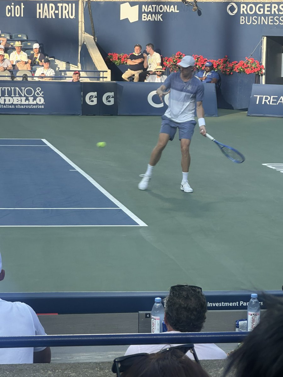 First time at <a href="/NBOtoronto/">National Bank Open</a> and enjoying some sweet seats and good tennis by Casper Ruud but no Shapo win