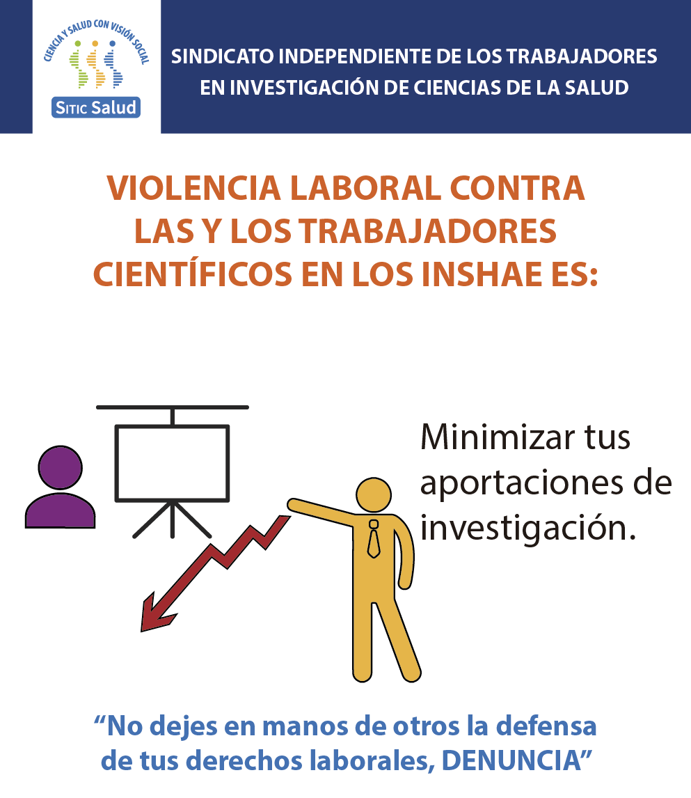 📢#Violencia laboral contra los #trabajadores científicos #INSHAE es:

Exagerar tus fallas o defectos 🚩🚩🚩🚩🚩