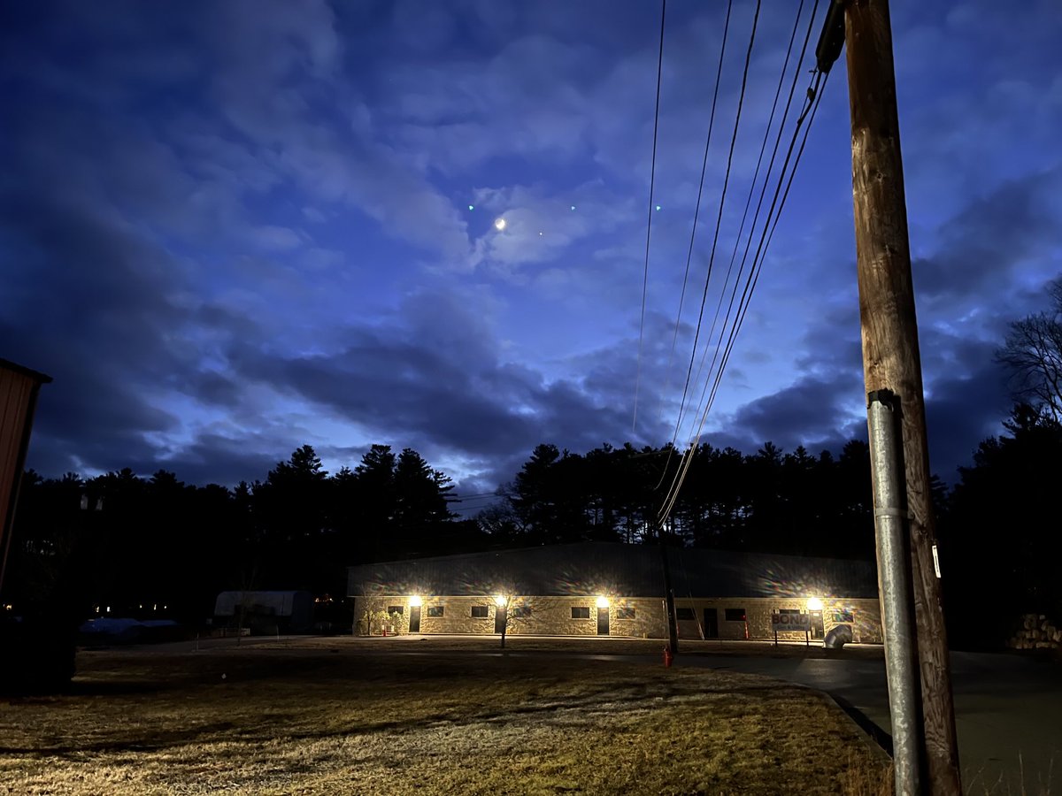 Outside the Industrial Park Shop / Studio this evening in the northern rural community of the Ocean State where I live. Very tranquil and peaceful here. I like that very much!