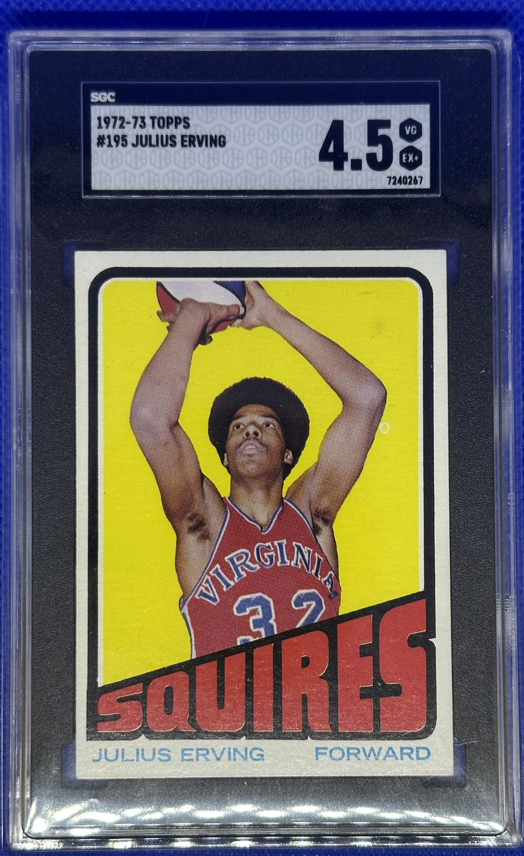 DocsSportsCard1's tweet image. Come join the stack sale! “Vintage house cleaning!”

$525

1972-73 Dr. J Julius Erving RC * SGC 4.5 VGEX+ * CENTERED only bad part is back centering GORGEOUS CARD

Plz see pinned tweet for rules and info.  Thx for looking! 😃