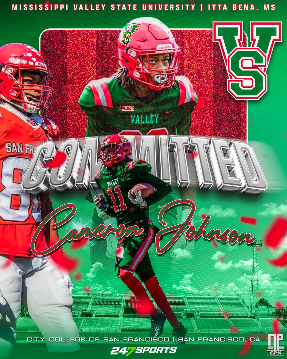 Committed 🔥🔥
<a href="/ValleyStateFB/">Mississippi Valley State University Football 🟢🔴</a>