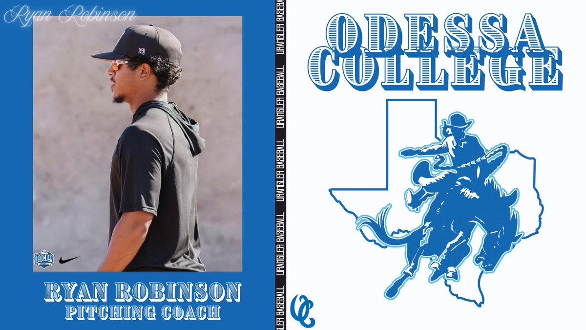 Odessa College Baseball (@odessacbaseball) on Twitter photo Welcome to the Odessa College Family!! <a href="/RyanRobinsonn6/">Ryan Robinson</a> will join as the pitching Coach/Recruiting Cordinator. #LSC #WranglerWay #ERO #JoinOurBus Welcome to the Odessa College Family!! <a href="/RyanRobinsonn6/">Ryan Robinson</a> will join as the pitching Coach/Recruiting Cordinator. #LSC #WranglerWay #ERO #JoinOurBus
