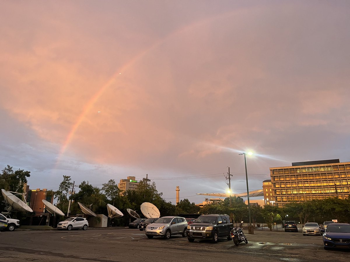 We’ve got a nice rainbow over downtown New Orleans 🌈