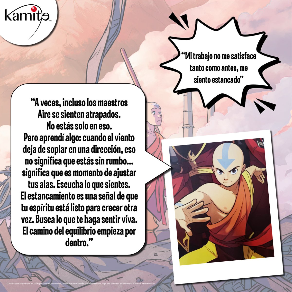 Sobrinos, a veces la vida no nos da las respuestas que buscamos… o ni siquiera sabemos cómo plantear la pregunta. 🤔🌀
😮✨ Hoy les traemos casos de la vida con lo que el #kamiteam cree que responderían sus #kamipersonaje favorito del universo #Avatarthelastairbender 💬📚
