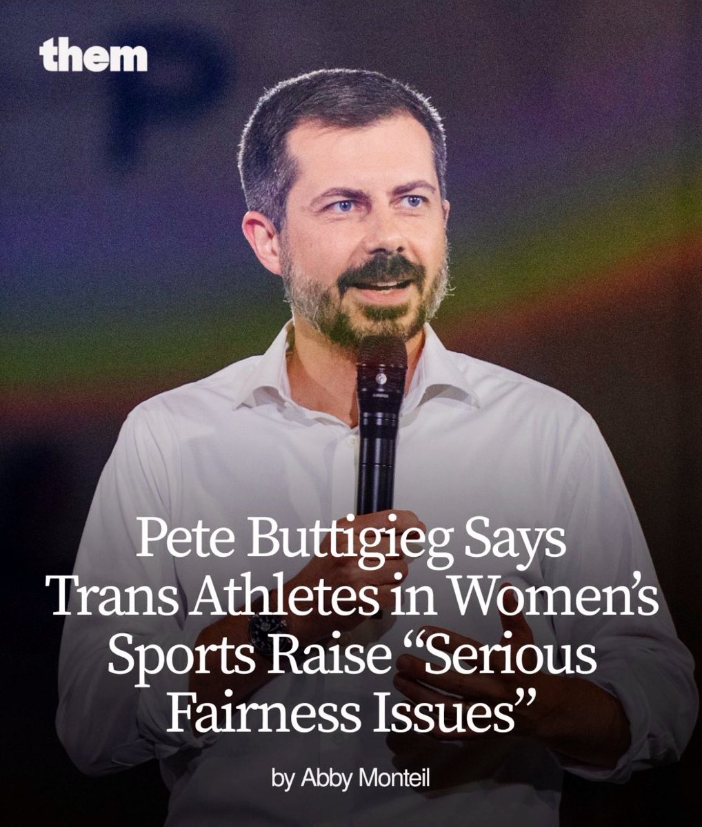 Isn't it interesting how the Democrats trot out their most prominent homo to push this message now? They're clearly trying to moderate before the midterms, hoping others can use it to dodge accusations of transphobia.