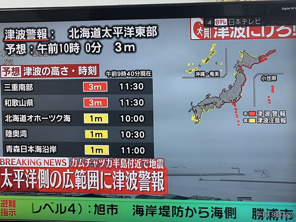 テレビが全部「津波逃げて」になってしまった
夏休み期間だから湘南とか千葉とか海水浴に行ってる人も多いだろうし…
無事でありますように
街が流されませんように
なんか東北地震を思い出してちょっと怖い