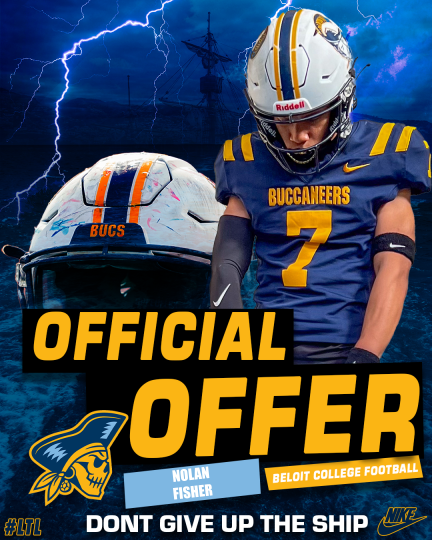 Nolan Fisher (@_nolannfisher_) on Twitter photo After a great Conversation with <a href="/Coach_Pogue/">Brody Pogue</a>, I am blessed to receive an offer from <a href="/Beloit_College/">Beloit College</a> #AGTG
<a href="/Coach_Wiz3/">Coach Wiz</a> <a href="/G_frazier77/">Gewann Frazier</a>
<a href="/AceJustin1/">Ace Justin 🇵🇫⚜️</a> <a href="/CoachhA2/">Aarik Adams (Coach A2)</a> After a great Conversation with <a href="/Coach_Pogue/">Brody Pogue</a>, I am blessed to receive an offer from <a href="/Beloit_College/">Beloit College</a> #AGTG
<a href="/Coach_Wiz3/">Coach Wiz</a> <a href="/G_frazier77/">Gewann Frazier</a>
<a href="/AceJustin1/">Ace Justin 🇵🇫⚜️</a> <a href="/CoachhA2/">Aarik Adams (Coach A2)</a>
