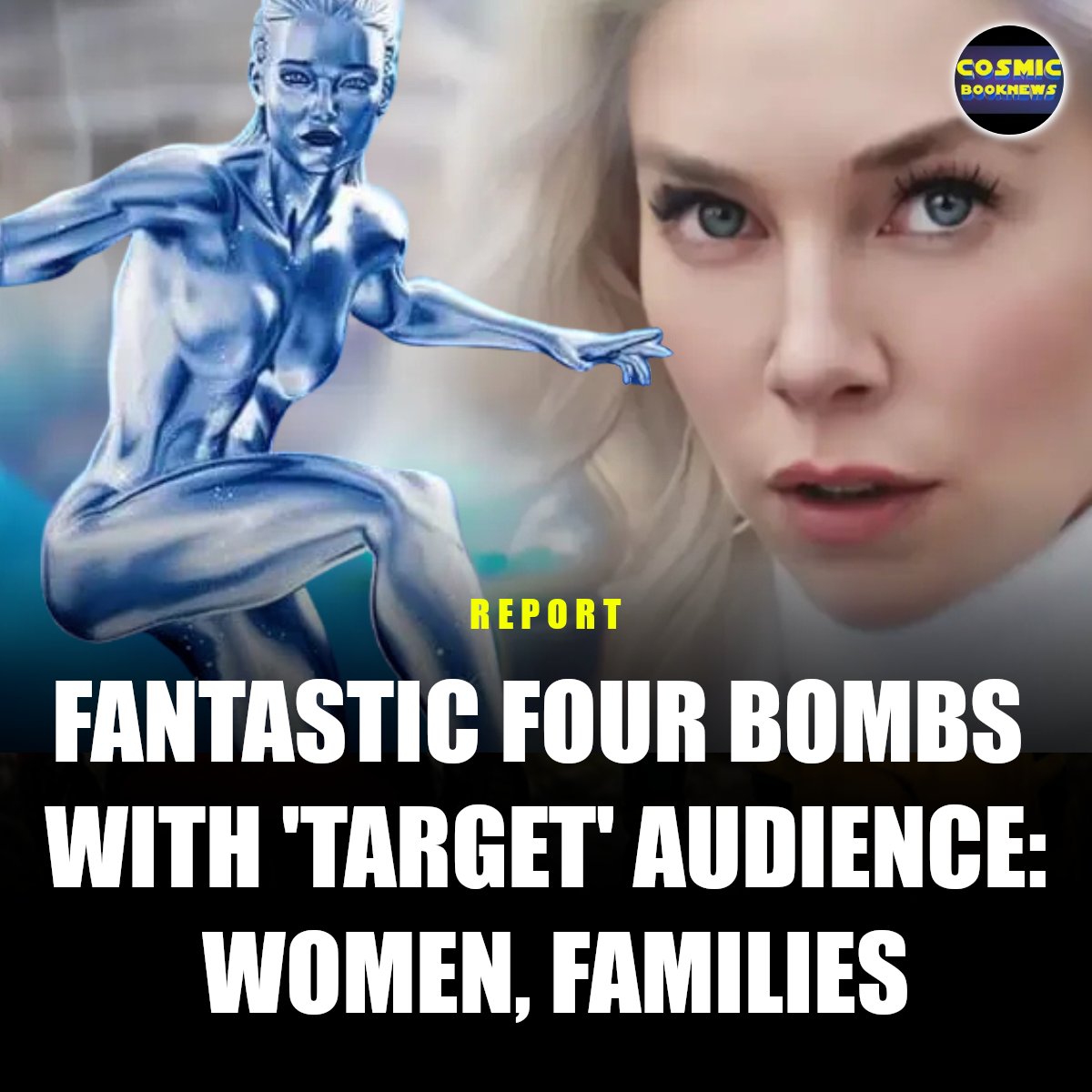 Here we go, folks!!! It’s learned that The Fantastic Four: First Steps is coming up short in terms of nailing down its target audience with women and even families.

Once again, only the fanboys are showing up.

Yep, women rejected the Female Silver Surfer and Sue Storm.

Even