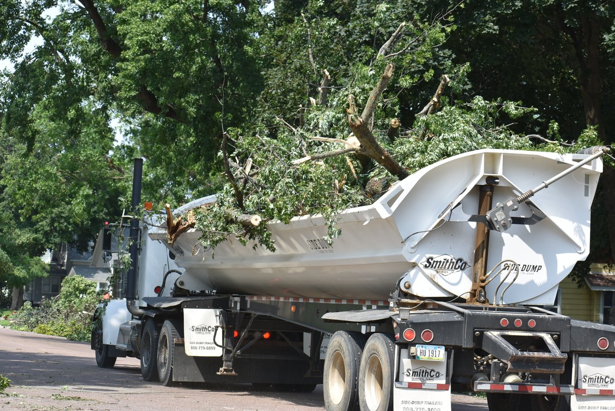 For many, it's been a difficult 24 hours.
The July 28 storm pummeled Sioux Center and the region, ripping up trees, dropping limbs, damaging roofs, shattering windows. But the sun rose today on the many who dropped everything to begin digging us out. Collectively, you moved a