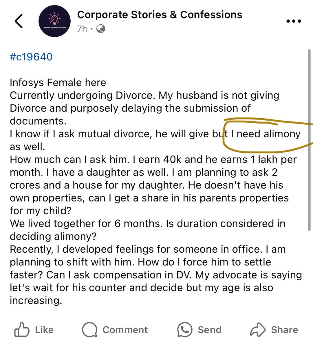 These beggars wives will always need alimony. 
Why can’t they earn ?

Even CJI now has said ‘Kama kar khao’