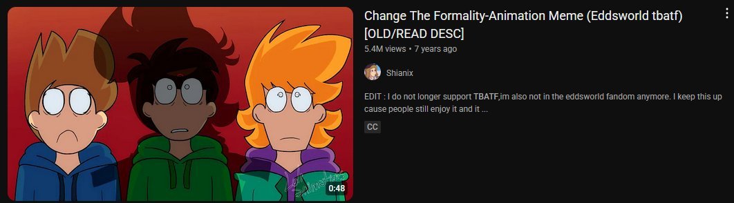 I made this shit and the TBATF creators turned out to be horrible and people who work/worked on Eddsworld still support them