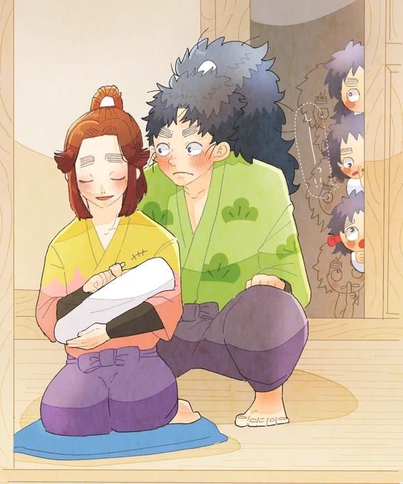 こへ滝 ナナマツ弟抱っこタキヤシャマルと夫婦みたいでドキドキしてるコヘイタ