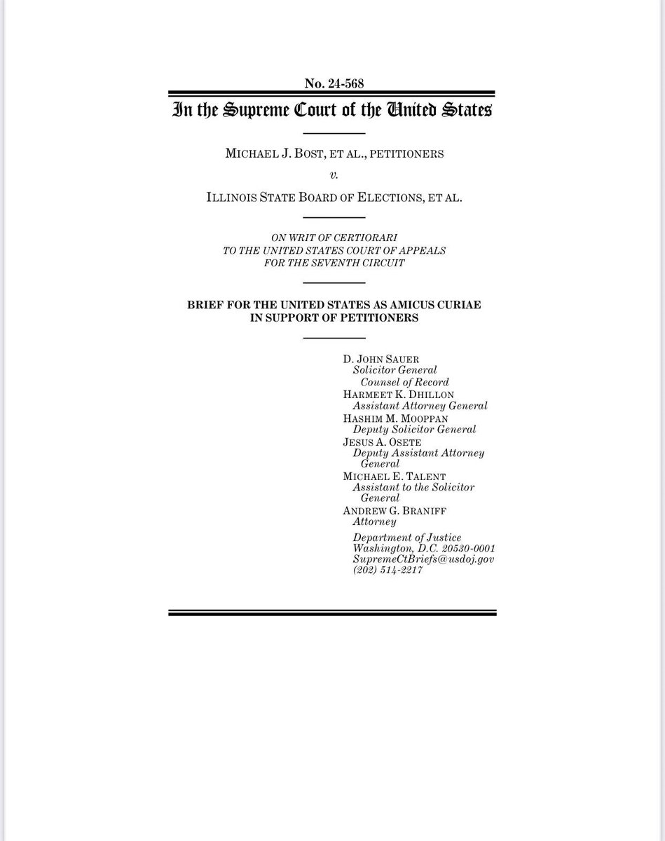 Federal law sets a single day for federal elections, yet Illinois allows ballots to be received after Election Day.  When Cong. Michael Bost sued, federal courts said he didn’t have standing. 

Today we told the SCOTUS that result was wrong.  He should have been allowed to sue.