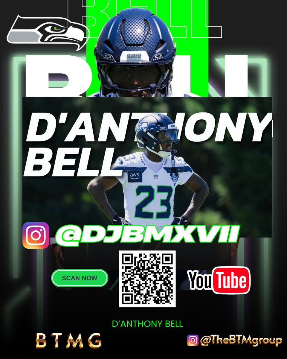 BTM Group (@blacktiemg) on Twitter photo “I like to bring the violence.” - D’Anthony Bell <a href="/DBSZN_/">D’Anthony Bell (Hit-Man⚒)</a>
Great getting to know the new Seahawks safety who has made an impact every day of camp. Check out the <a href="/hawkblogger/">Brian Nemhauser</a> interview by scanning QR code
#BlackTieManagementGroup
#BlackTieManagement
#TheBTMgroup
#BlackTieMG “I like to bring the violence.” - D’Anthony Bell <a href="/DBSZN_/">D’Anthony Bell (Hit-Man⚒)</a>
Great getting to know the new Seahawks safety who has made an impact every day of camp. Check out the <a href="/hawkblogger/">Brian Nemhauser</a> interview by scanning QR code
#BlackTieManagementGroup
#BlackTieManagement
#TheBTMgroup
#BlackTieMG