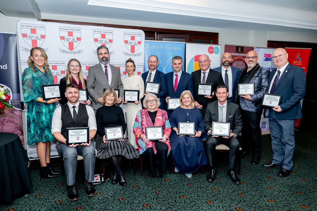 👏👏Congratulations to all our outstanding  Honorary Fellowships of the Teacher's Guild of New South Wales who have made a significant contribution to education.

<a href="/tgnsw/">Teachers' Guild NSW</a> <a href="/NSWEducation/">NSW Dept of Education</a> <a href="/CathSchoolsNSW/">Catholic Schools NSW</a> <a href="/ptcnsw/">PTC NSW</a> 
<a href="/NSWEducation/">NSW Dept of Education</a> <a href="/Principal_Fiske/">Scott Fiske</a> <a href="/nswppa/">New South Wales Primary Principals’ Association</a> <a href="/NSWSPC/">NSW Secondary Principals' Council</a>  <a href="/dizdarm/">Murat Dizdar</a>  <a href="/HALTsNSW/">HALT Association NSW</a>