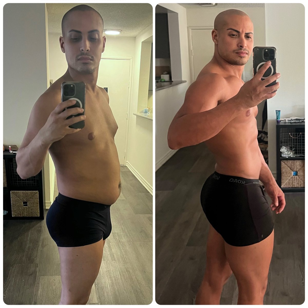 The before &amp; after is cute, but the real transformation? My mindset. I stopped trying to be “less” and started becoming more: more consistent, more patient, more confident. 🇵🇷🏳️‍🌈

Before - January 2024
After - June 2025
