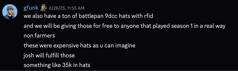 _reasonable___'s tweet photo. @rarepengu @2_dot_Zero @Gfunkera86 @pixelvault_ @punkscomic @adambain @lazerow @gmoneyNFT gmoney is good with funk because he got paid $35k for some 9dcc hats https://t.co/PbAERdioVp