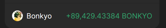 diana3004's tweet photo. @BonkyoBonk noway made 89k tokens https://t.co/EUTLfp77lN