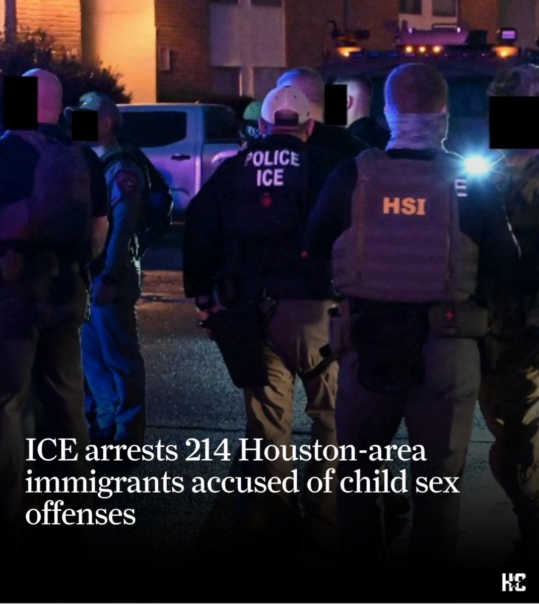 214 pedophiles are off the streets in Houston thanks to ICE.