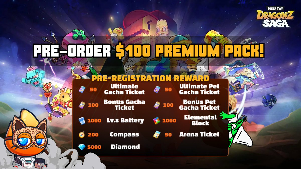 Smoke (@smoke_web3) on Twitter photo Meta Toy is now live on Immutable Play 🐲
Pre-register now and secure your $100 worth in-game Premium Pack before launch in August 👀
What is <a href="/MetaToyDragonZ/">Meta Toy DragonZ SAGA Official</a>?
🎮 Strategic PvE + PvP battler
🐲 Collect & evolve 300+ unique Dragons
⚔️ Build decks & 1v1 battles
🏰 Dungeons, daily Meta Toy is now live on Immutable Play 🐲
Pre-register now and secure your $100 worth in-game Premium Pack before launch in August 👀
What is <a href="/MetaToyDragonZ/">Meta Toy DragonZ SAGA Official</a>?
🎮 Strategic PvE + PvP battler
🐲 Collect & evolve 300+ unique Dragons
⚔️ Build decks & 1v1 battles
🏰 Dungeons, daily