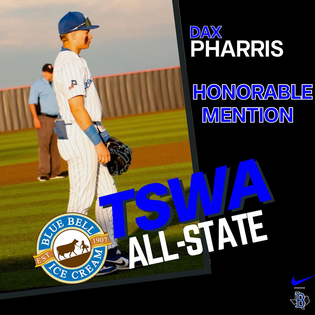 Bosqueville Baseball (@dogballtx) on Twitter photo Dax Pharris
Blue Bell/Texas Sports Writers Association All State
Honorable Mention
#FAMILY
<a href="/2ATxHSBaseball/">2ATxHSBaseball</a> <a href="/6NewsCTX/">KCENNews</a> <a href="/kwtxsports/">KWTX Sports</a> <a href="/25NewsKXXV/">25NewsKXXV</a> <a href="/WacoTribSports/">WacoTrib Sports Dept</a> <a href="/PharrisD4/">Dax Pharris</a> Dax Pharris
Blue Bell/Texas Sports Writers Association All State
Honorable Mention
#FAMILY
<a href="/2ATxHSBaseball/">2ATxHSBaseball</a> <a href="/6NewsCTX/">KCENNews</a> <a href="/kwtxsports/">KWTX Sports</a> <a href="/25NewsKXXV/">25NewsKXXV</a> <a href="/WacoTribSports/">WacoTrib Sports Dept</a> <a href="/PharrisD4/">Dax Pharris</a>