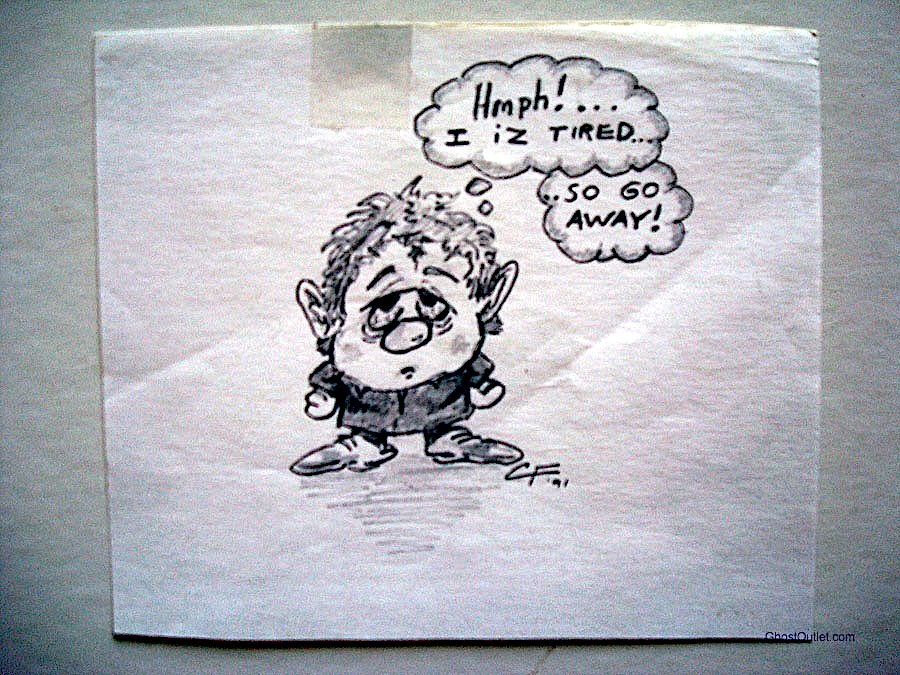 Back in 1991-1994 used to do fun little sketches off and on while working at the Newspaper. Working the long hours on Thursdays which was deadline. ;) #artist Would post in front of my desk or drawing table.