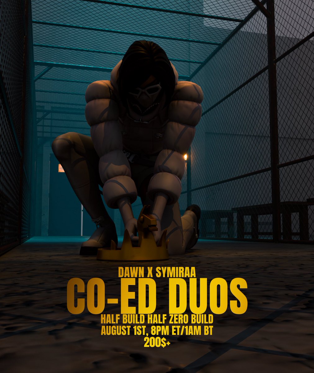 $200+ BUILD / ZB COED DUOS w/ 
<a href="/_symiraa/">symiraa</a> 🤍

⏰ August 1 | 8pm EST / 1am BST
💰 $200+
🌐 NAE | 2 ZB / 2 Builds
👥 Duos (1 Girl + 1 Boy)

❤️ &amp; ♻️
➡️ Follow 
<a href="/dawwniee/">ᵇⁿᵗʰ DawnDishSoap</a>
 &amp; 
<a href="/_symiraa/">symiraa</a> 

Reply with your team for an invite!