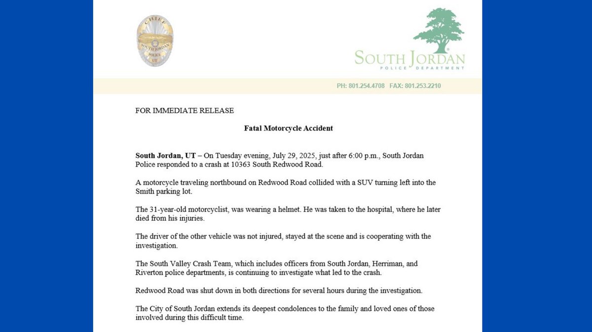 South Jordan Public Safety (@sojopolicefire) on Twitter photo 