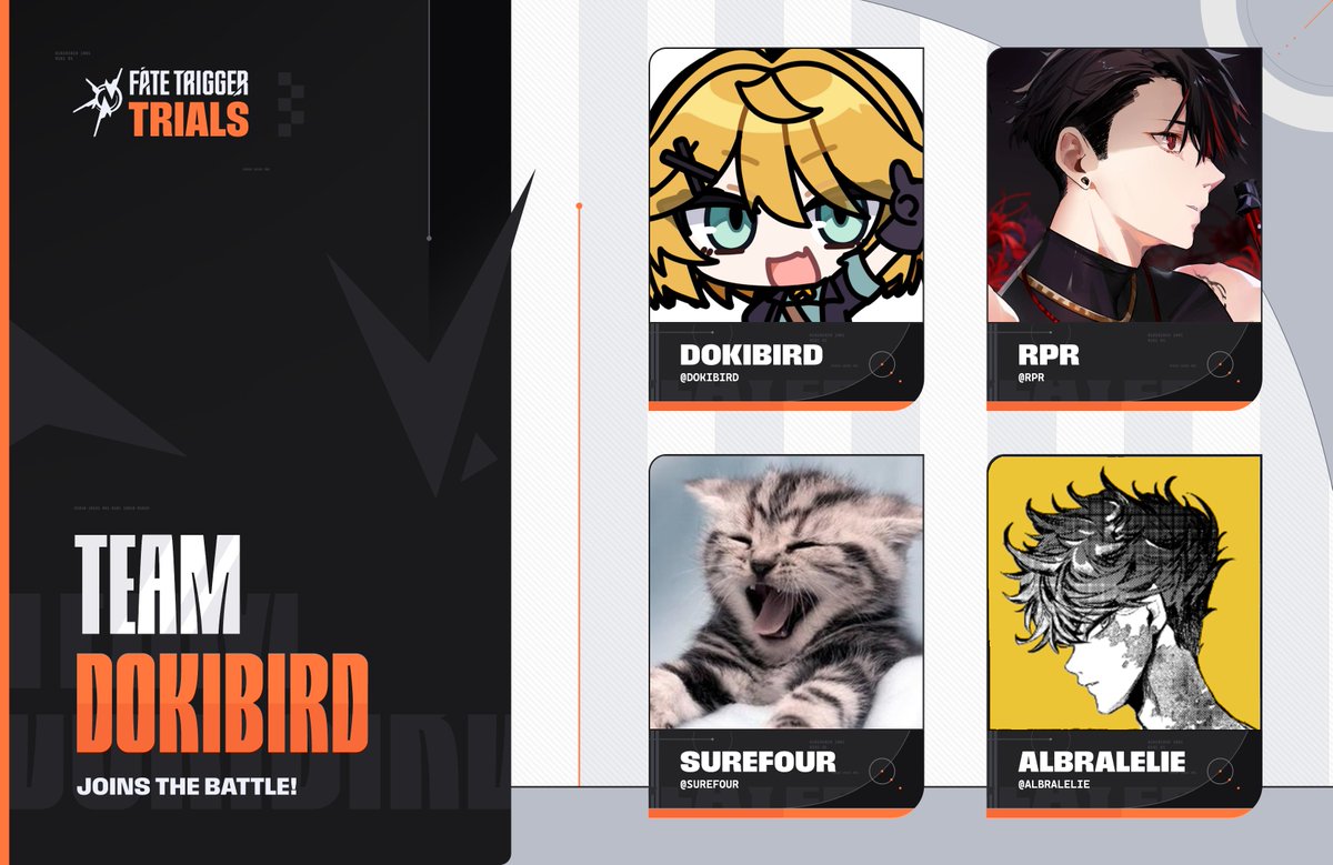 Kariyu (@kariyu101) on Twitter photo ๐ข Beware of the goats competing in the
Fate Trigger Trials๐๐๐๐
<a href="/dokibird/">Doki ๐</a>
<a href="/rpr/">rpr ๐๐ก๏ธ</a>
<a href="/Surefour/">Lane</a>
<a href="/AlbralelieVT/">TWIS Albralelie ๐ฆ</a>
Tournament on August 2nd!~ ๐ข Beware of the goats competing in the
Fate Trigger Trials๐๐๐๐
<a href="/dokibird/">Doki ๐</a>
<a href="/rpr/">rpr ๐๐ก๏ธ</a>
<a href="/Surefour/">Lane</a>
<a href="/AlbralelieVT/">TWIS Albralelie ๐ฆ</a>
Tournament on August 2nd!~