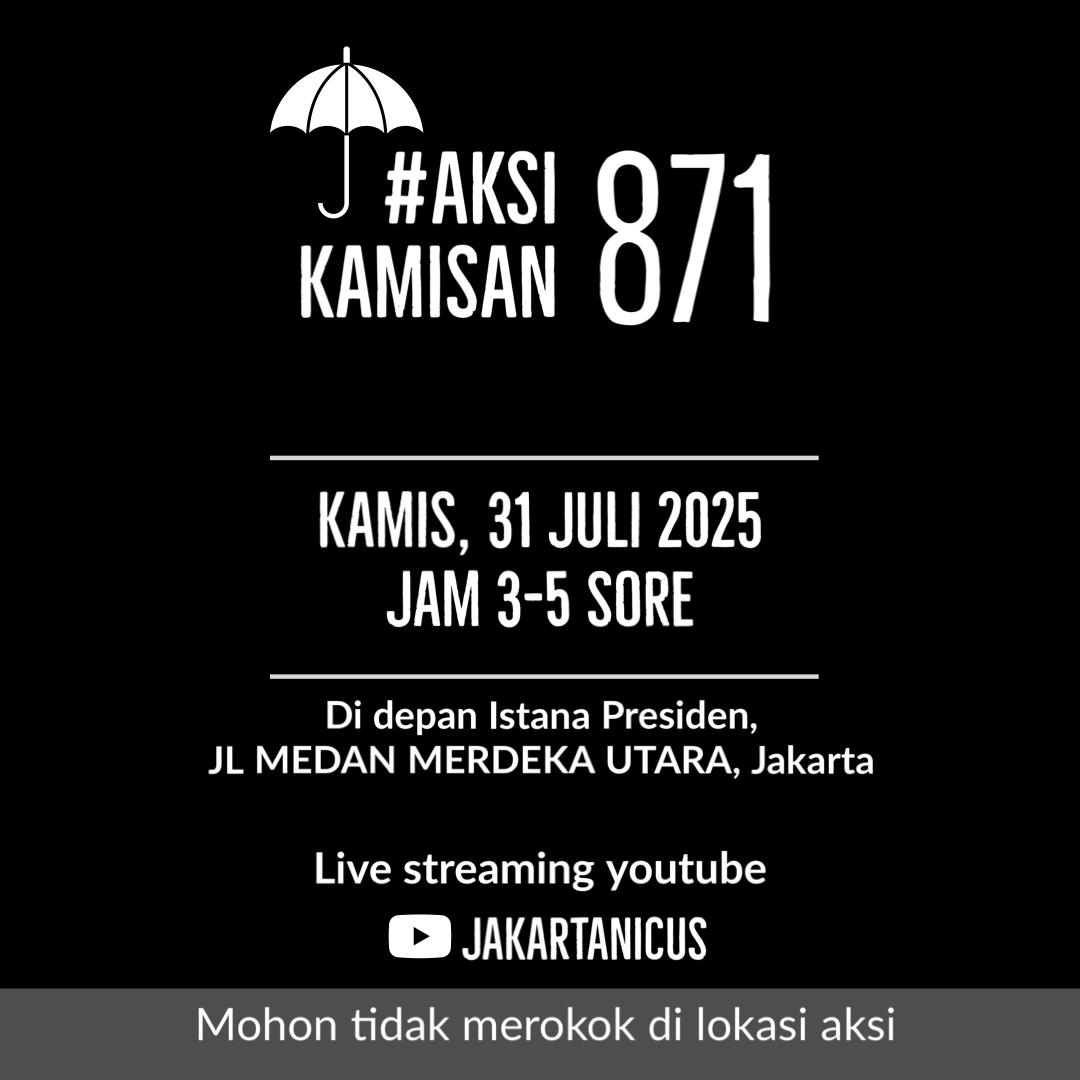 Mngundang kwn2 hadir <a href="/AksiKamisan/">Aksi Kamisan</a>
JanganDiam!
Ada bnyk jln u/mgapai kmakmuran IndonesiaRaya. Namun, 1per1 jln kmakmurn tlh rusak&amp;bengkok, bkn krn pngaruh AntekAsing, mlainkn jstru mental pmimpin yg korup. *Sukidi,Kompas 19/6/'25
<a href="/dipanggilwawan/">#SayaWawan | BR Norma Irmawan</a> krbn Semanggi1