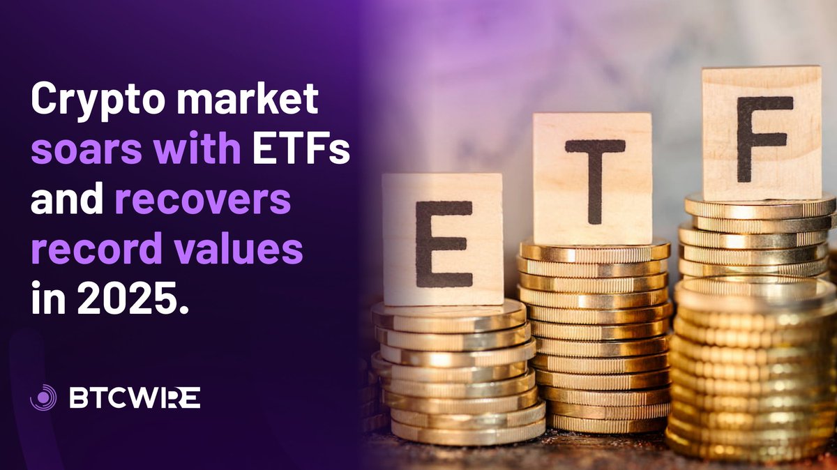Crypto market soars with ETFs and recovers record values in 2025.

Last week, $BTC surpassed $119,000, maintaining a strong recovery since its last peak of $123,000.

$ETH also recovered, now surpassing $3,900, with the market showing good momentum in recent days.

→ Bitcoin