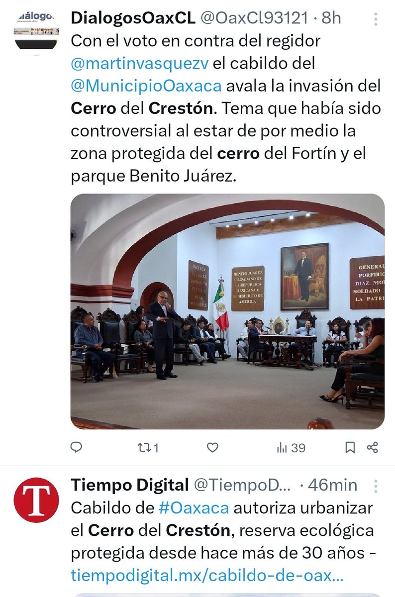 Replica (@replica_tweets) on Twitter photo #Oaxaca de la mano de <a href="/PartidoMorenaMx/">Morena</a> <a href="/noejaracruz/">Noe Jara Cruz</a> <a href="/raychagoya/">Ray Chagoya</a> se da cuchillada a un pulmón de la capital para convertirlo en exceso inmobiliario; <a href="/jesusromerooax/">Jesús Romero (El Mero Mero)</a> y su primo pavel lopez serán de los beneficiarios en destruir el cerro del creston
#Disfrutenlovotado #Oaxaca de la mano de <a href="/PartidoMorenaMx/">Morena</a> <a href="/noejaracruz/">Noe Jara Cruz</a> <a href="/raychagoya/">Ray Chagoya</a> se da cuchillada a un pulmón de la capital para convertirlo en exceso inmobiliario; <a href="/jesusromerooax/">Jesús Romero (El Mero Mero)</a> y su primo pavel lopez serán de los beneficiarios en destruir el cerro del creston
#Disfrutenlovotado