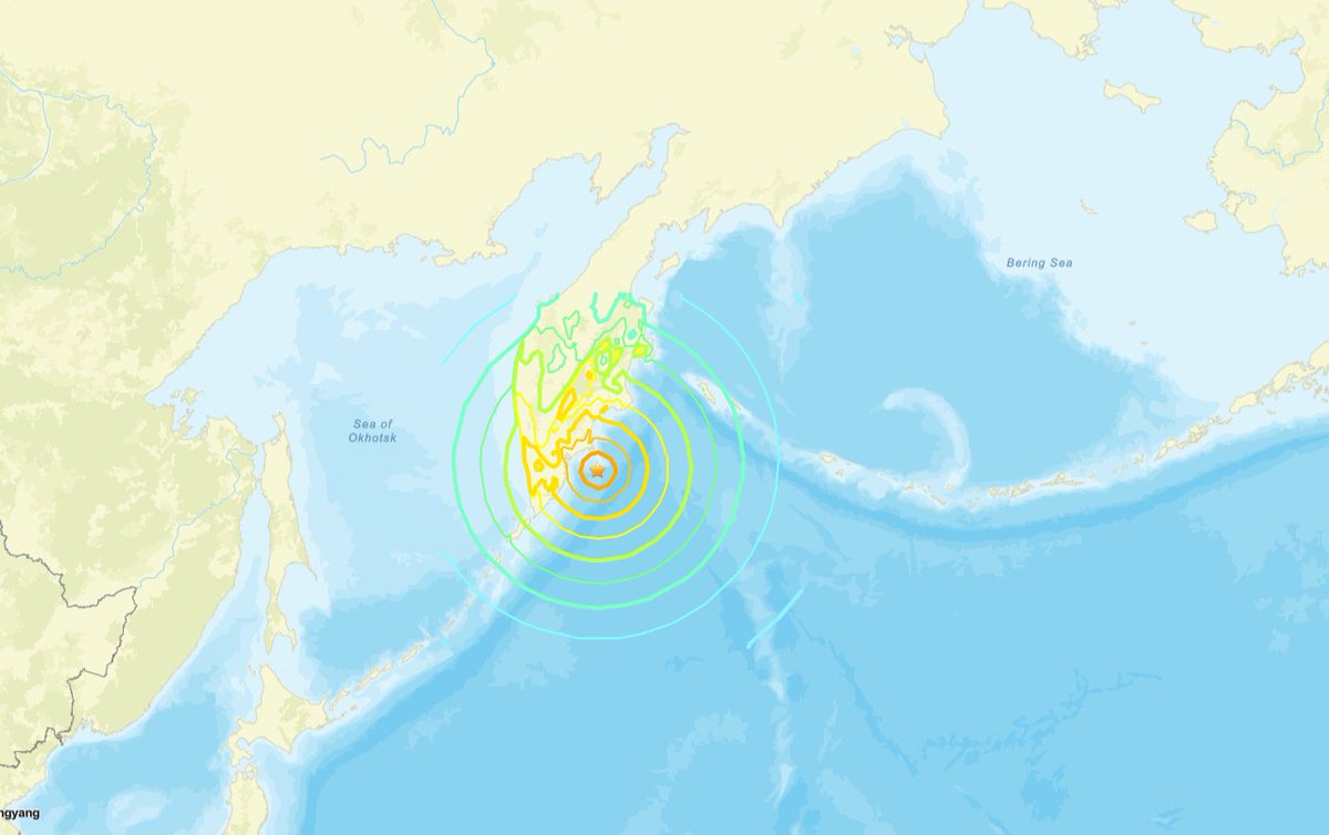 The Earthquake off the coast of Russia has been upgraded again to M8.8, now the 6th largest earthquake in recorded history!