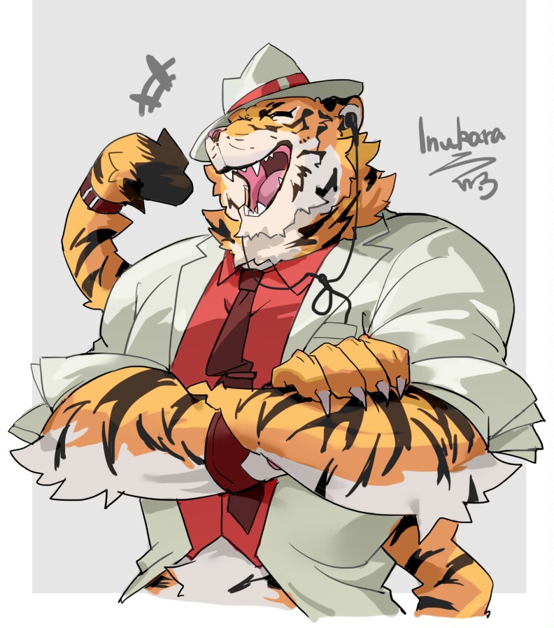 Nekey159's tweet photo. It's Tiger Day, so here's my original character 💪🐯💪 big bro!
#世界トラの日
#創作
#originalcharacter
#furry https://t.co/47IMiX5DRX