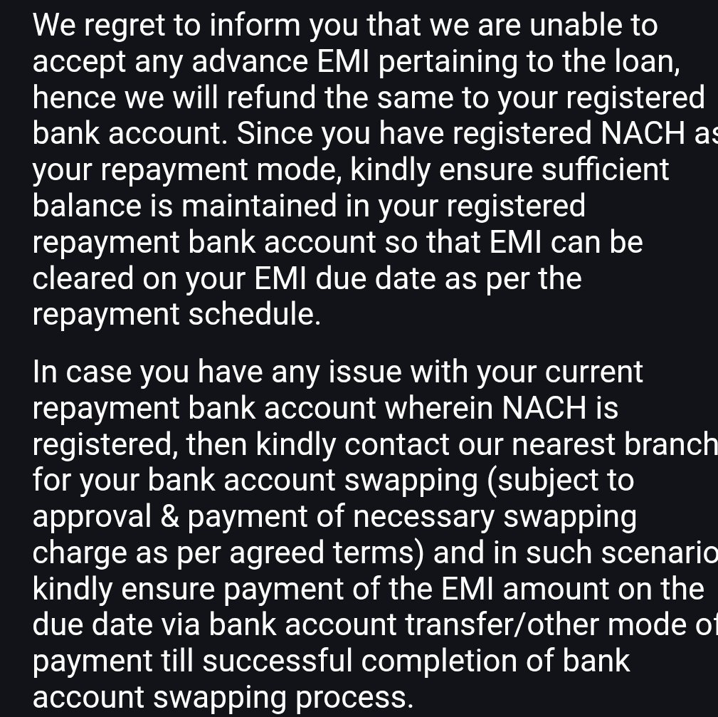 Shiv Poojan (@officialpoojan) on Twitter photo Why I am saying <a href="/poonawallafinco/">Poonawalla Fincorp</a>
Is over all he 500 to 590 extra charges.
So he not accept advance payment.
<a href="/RBI/">ReserveBankOfIndia</a> kindly audit this organisation looks totally fraud. Why I am saying <a href="/poonawallafinco/">Poonawalla Fincorp</a>
Is over all he 500 to 590 extra charges.
So he not accept advance payment.
<a href="/RBI/">ReserveBankOfIndia</a> kindly audit this organisation looks totally fraud.