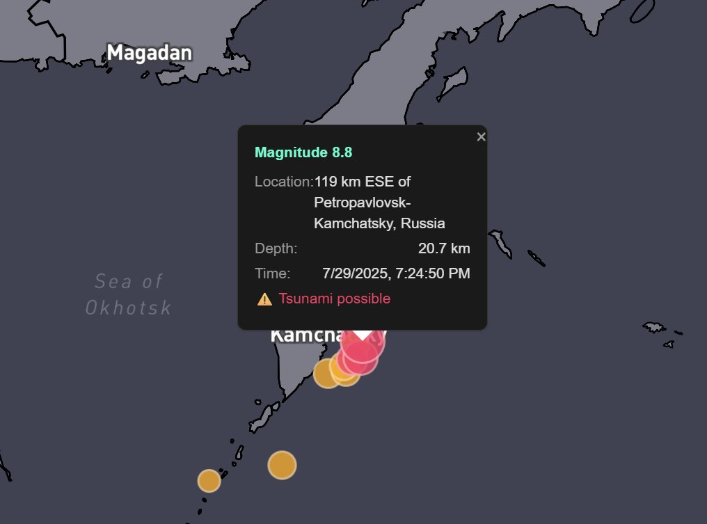 USGS just upgraded it to M8.8 — this is a megaquake.